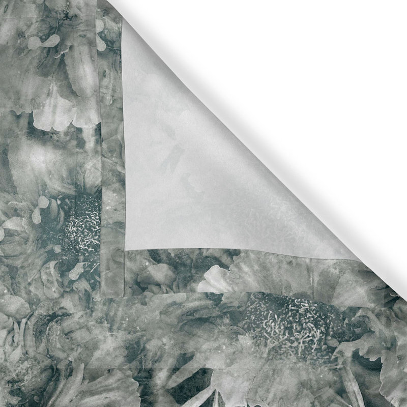 Rideau à œillets Dakota Fields Silhouettes florales abstraites 50 po x 96 po vert sauge ivoire pâle, L 50 po x L 108 po