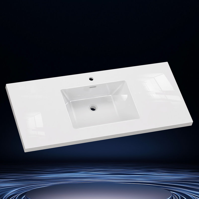 48 po X P 22 po D Comptoir de salle de bain rectangulaire