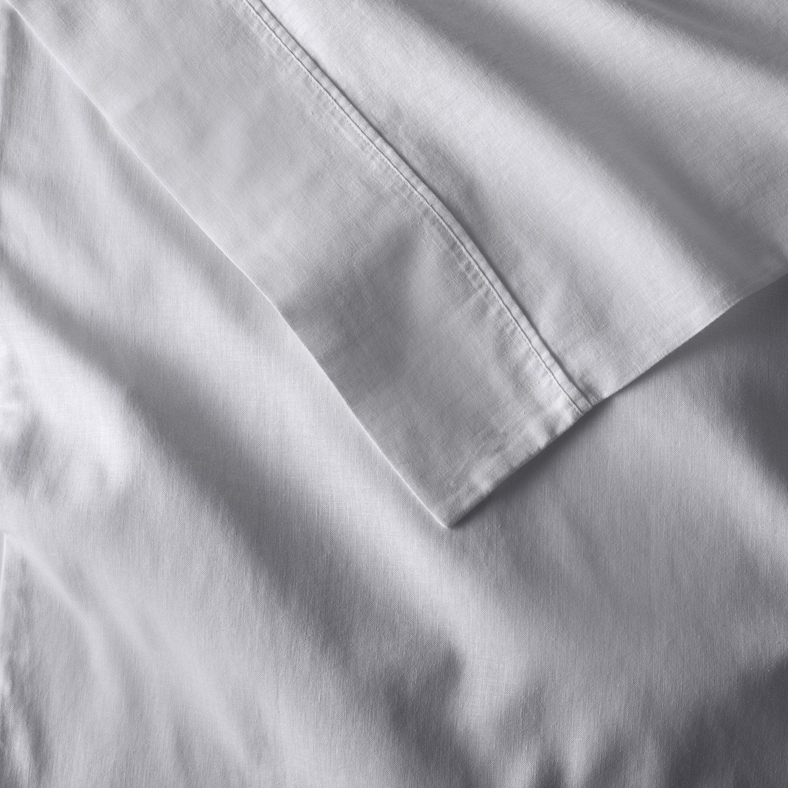 Jeffen Linen Blend Pillowcase, King, Stormy Blue