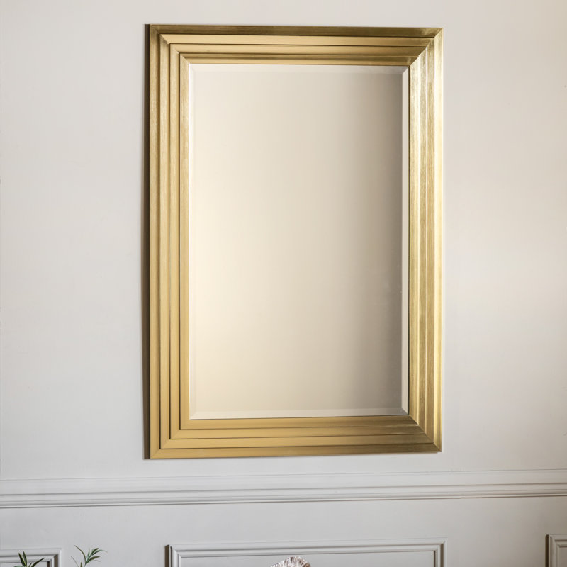 Ritz Gold Rectangle Mirror 109x79cm, 200.66 cm H x 276.86 cm W