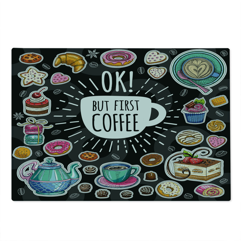 Planche à découper east urban home glass first coffee
