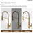  Contemporary Commercial-Style 2-Function Single-Handle Pull-Down Kitchen Faucet with LED Base-103691039