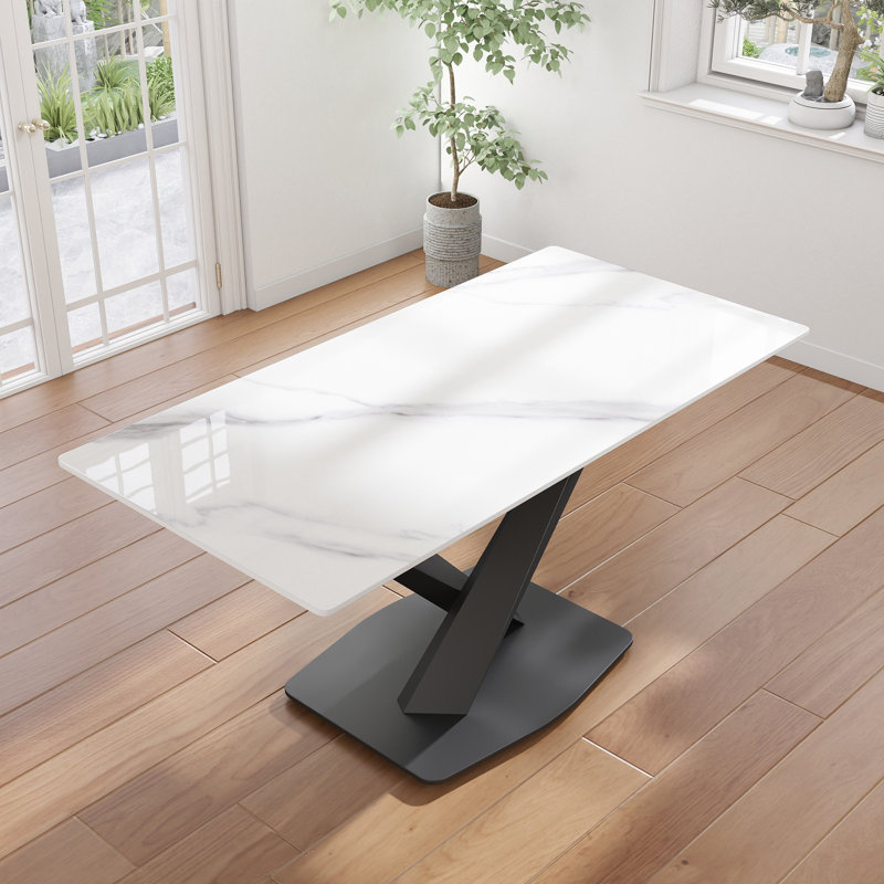 Table de salle à manger Menifee, Blanc neige