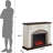 44" Electric Fireplace With Mantel,farmhouse Entertainment Center ,with 23'' Fireplace Insert Heater For Living Room