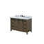 Meuble-lavabo brun rustique 48 po X P 22 po D, ensemble de comptoir et robinet en marbre de culture-117971280