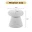 Tabouret de repose-pieds blanc en tissu Teddy-131176093