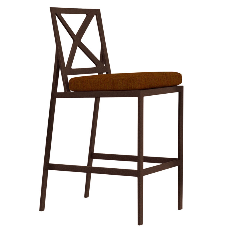 Marin Outdoor Bar Stool, Copper Creek, 32", Piazza Vapor