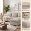 Canapé modulaire en L avec repose-pieds Boucle-455972846