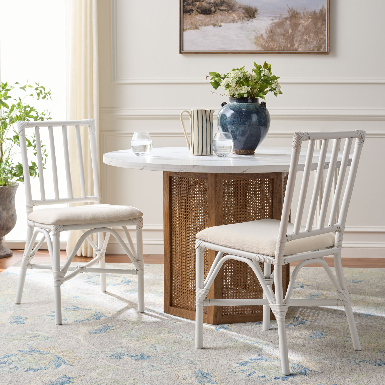 Mylinda Accent Chair with Cushion, White