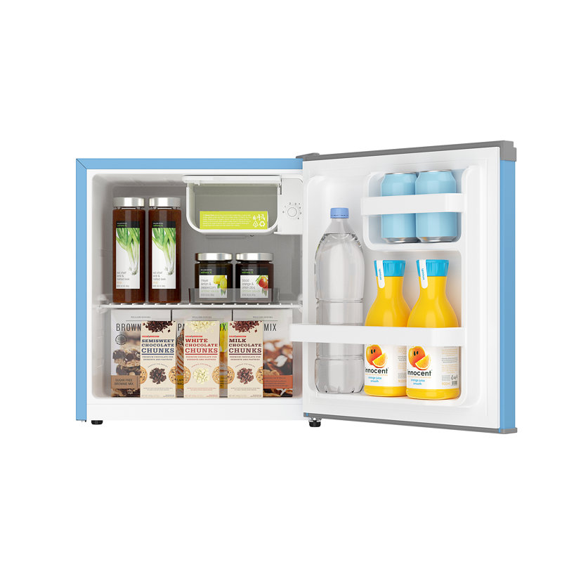 Frigidaire 1,6 pi³ Pi. Réfrigérateur compact avec refroidisseur, réfrigérateur de comptoir (noir), Bleu