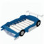 Lit plateforme pleine grandeur en forme de voiture de course avec roues-132465622