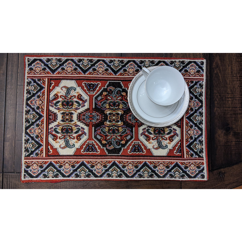 Cotton, Polyester Damask Rectangle Placemat
