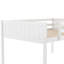 Lit mezzanine double en bois blanc avec convertible - Centre de table élégant pour adultes sécuritaire et fiable