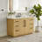 Lewistown 54" Single Bathroom Vanity in Nature Brown with Grain White Engineered Stone Countertop without Mirror