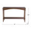 Console 47 x 14 x 30 po en bois brun rustique avec pieds en spirale tournés et tablette inférieure