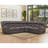 Mamata Classic and Overstuffed Soft Faux Leather Manual Reclining Corner Sectional-94320391-121423343