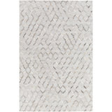 Medora Cowhide Geometric Area Rug in Yellow/Neutral/Brown/Gray