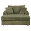 Chaise longue moderne rembourrée avec 2 porte-gobelets, une poche et des coussins-259025188