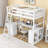 Edmea Kids Twin Loft Bed with Drawers-764585105