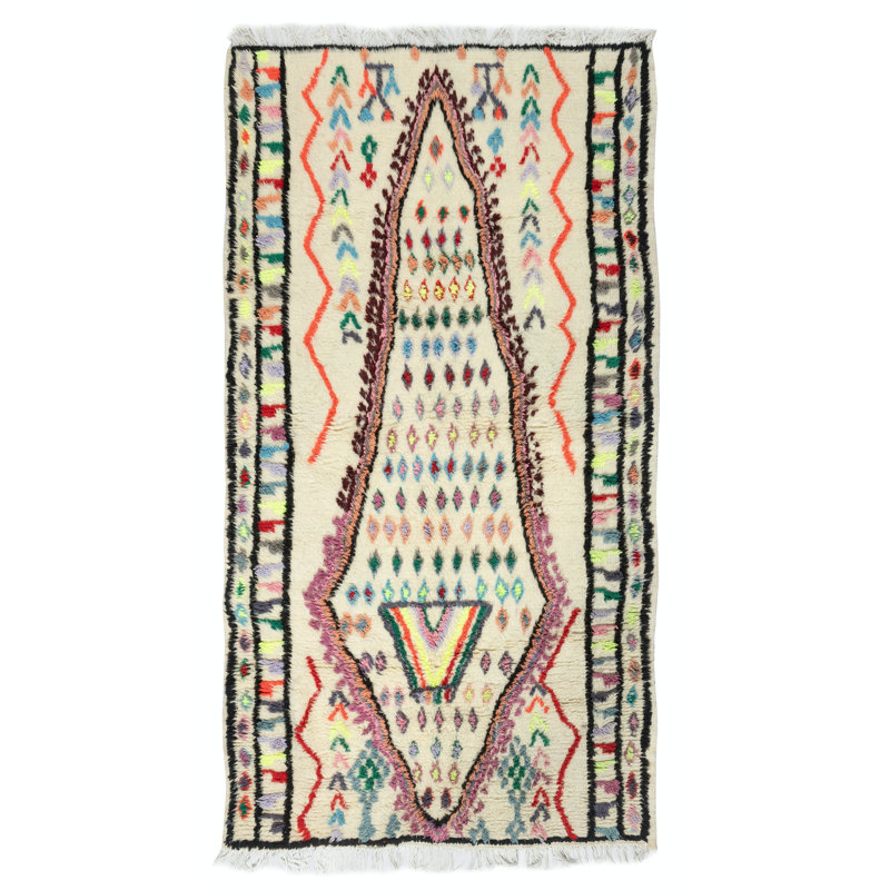 Tapis turc noué à la main unique en son genre 4,4 x 8,3 pi Vintage Tulu