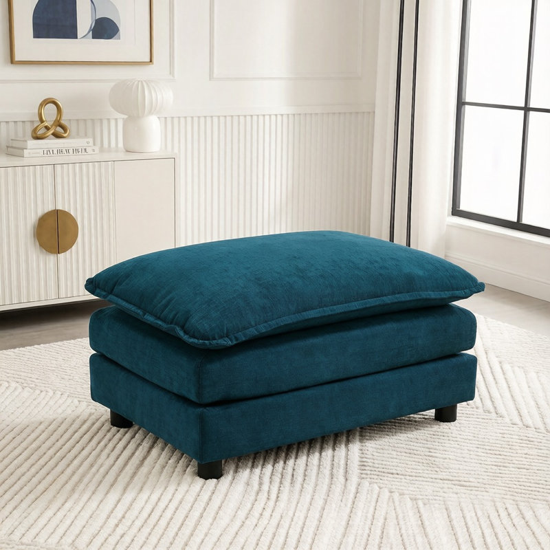 Repose-pieds en chenille, Blue