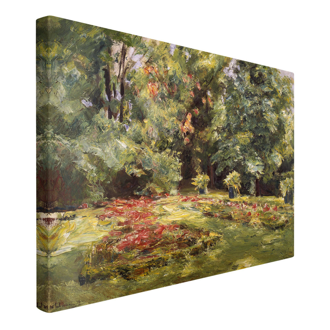 Leinwandbild Blumenterrasse im Wannseegarten von Max Liebermann