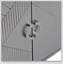 Armoire de rangement élégante et fonctionnelle à 4 portes avec pieds en pin et panneau de fibres à densité moyenne-227501642