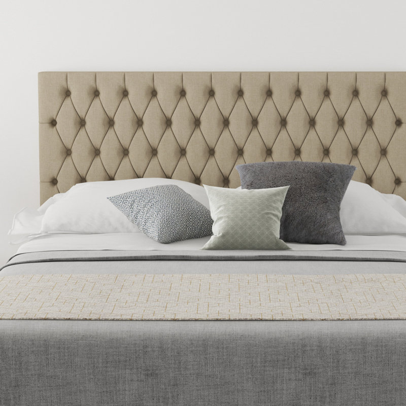 Upholstered Headboard, Kingsize (5'), Linen Natural