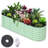 8x2x1 FT Galvanized Raised Beds for Outdoor, Oval Raised Garden Bed with Open Base for Outdoor Vegetables & Flowers, Tool-Free Assembly,Green-428289656-428289658