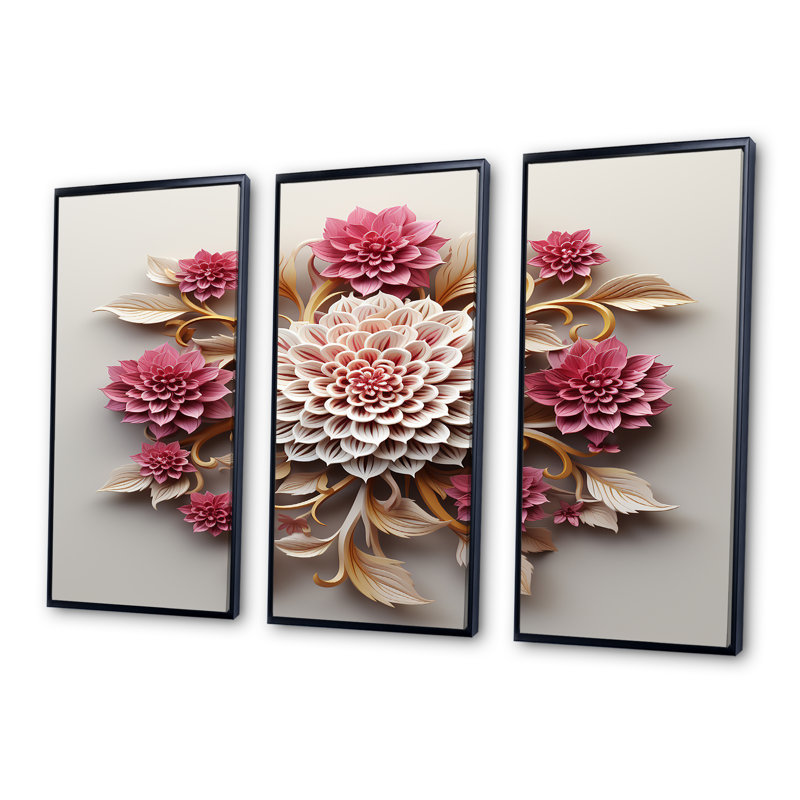 Ensemble de salon Nash - Dahlia, H 28 po x l 36 po x P 1 po, Cadre flottant noir