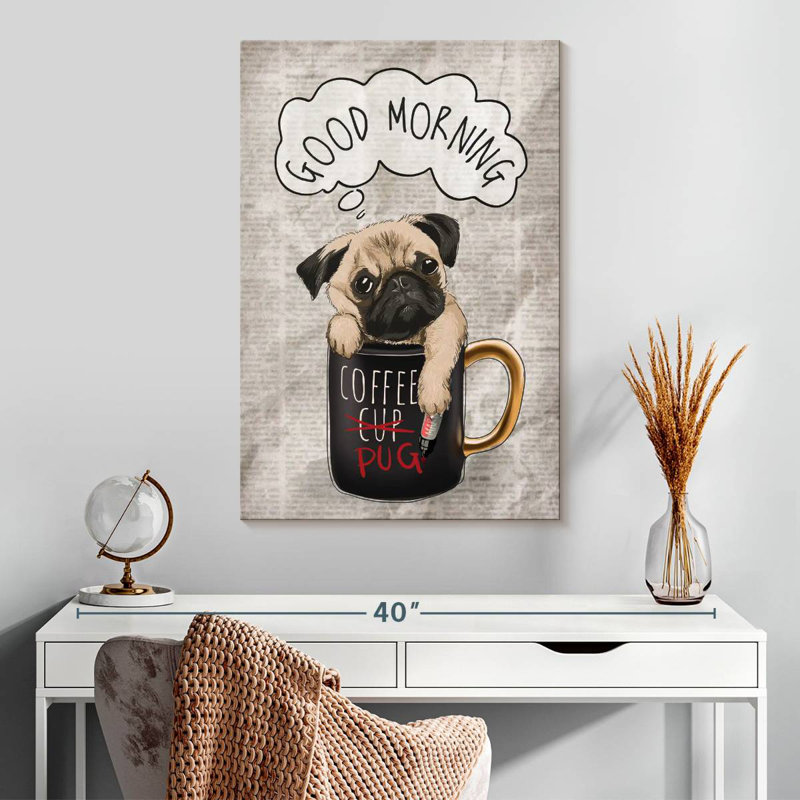 Ketti Coffee Pug, 30" H x 20" W