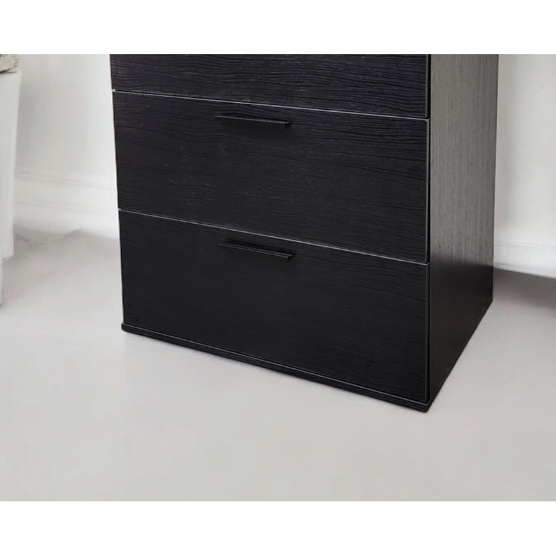 Commode à quatre tiroirs Oliver, Gris