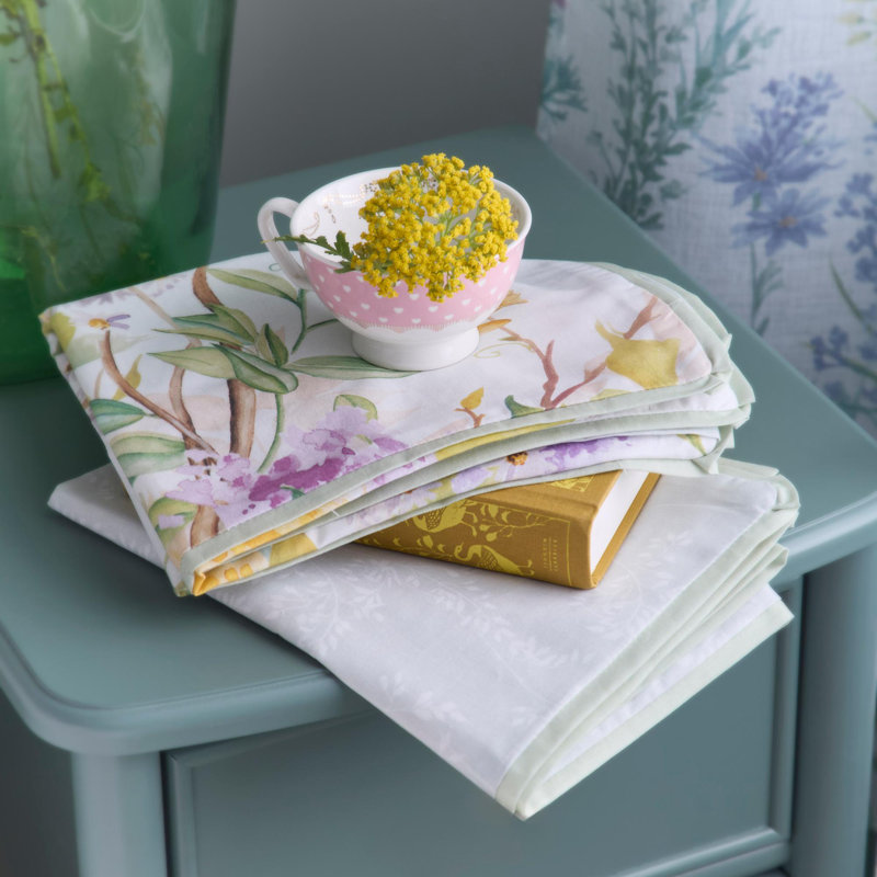Arianna Cotton Floral Duvet Cover Set with Pillowcases Included, Super King Duvet Cover Set + 2 Pillowcases