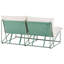 Bessi 160cm Wide Straight Steel Patio Sofa with Cushions-2032195377