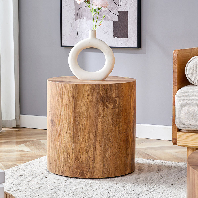 Small Cylindrical Coffee Table, Living Room Table