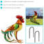 Lendol 16" Metal Rooster Garden Statue