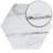 Elegance Hexagon 7.7 in. x 8.9 in. Matte Porcelain Marble look Floor and Wall Tile-56390495