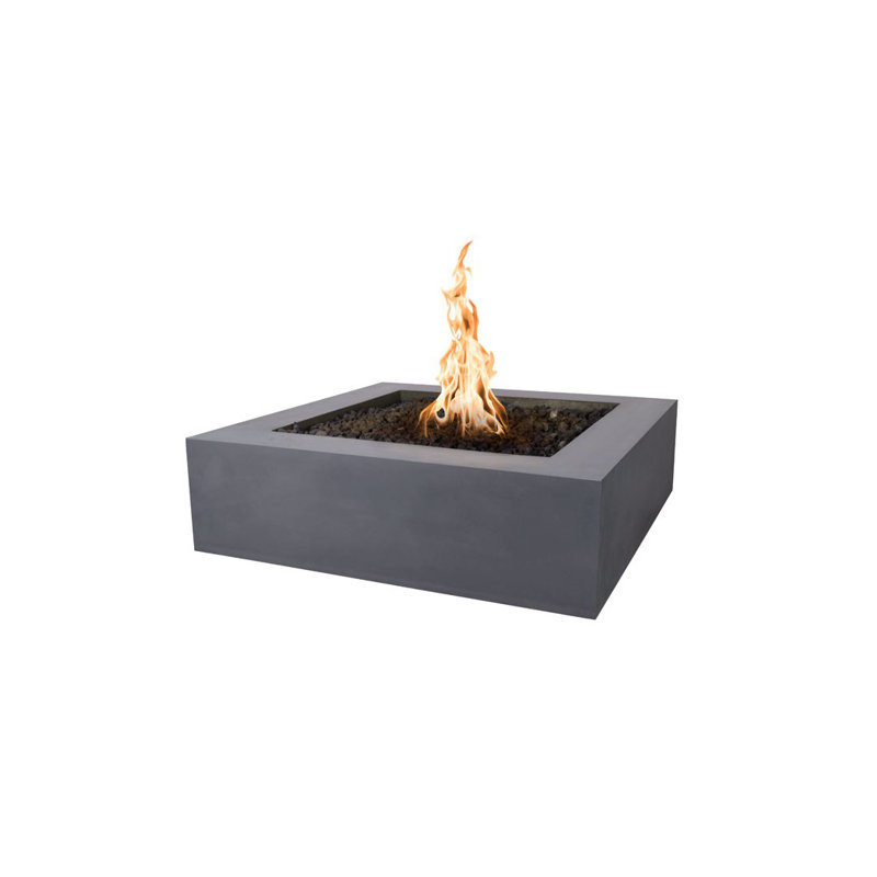 Quad Square Concrete Smokeless, 12" H x 42" W x 42" D, Gray, Propane