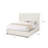 Odette Wing Bed In White Teddy Fabric-2042945826