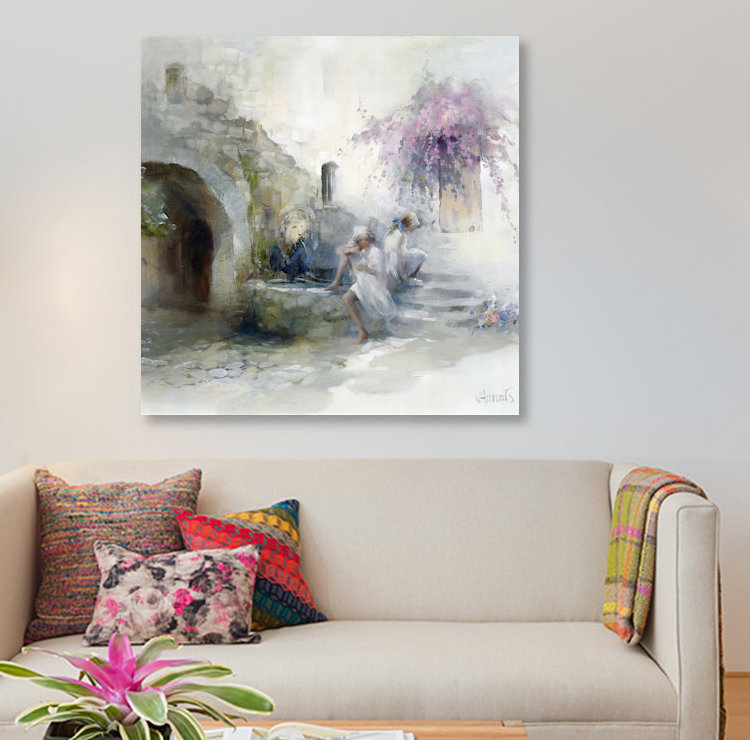 «Teenagers», reproduction sur toile, H 48 po x l 48 po x P 1,5 po, Toile tendue, Pas de tapis
