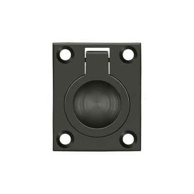 6B0F3624FA134E20A42BDBA18B2A814F Flush Ring Pull, 1-3/4" x 1-3/8" in Oil-rubbed Bronze