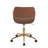 Contemporary Task Chair In Gold Metal And Faux Leather-1805680625-1805680634