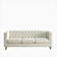 Canapé 3 places + canapé 2 places. VELOUR BEIGE
