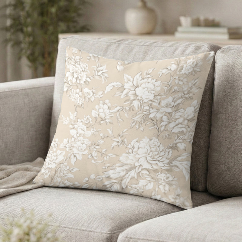 Coussin décoratif français French Country, H 20 po x l 20 po