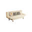 Canapé-coussin modulaire en similicuir blanc crème-129870631