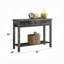 Console ACME Glancio, gris antique et bleu sarcelle