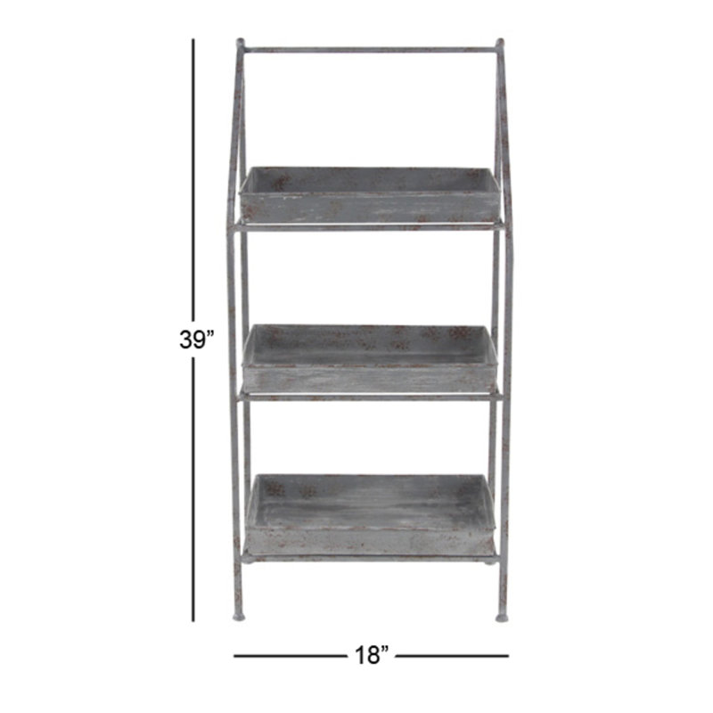 Étagère de patio à 3 niveaux H 39 po x l 18 po x P 11 po Vanmatre
