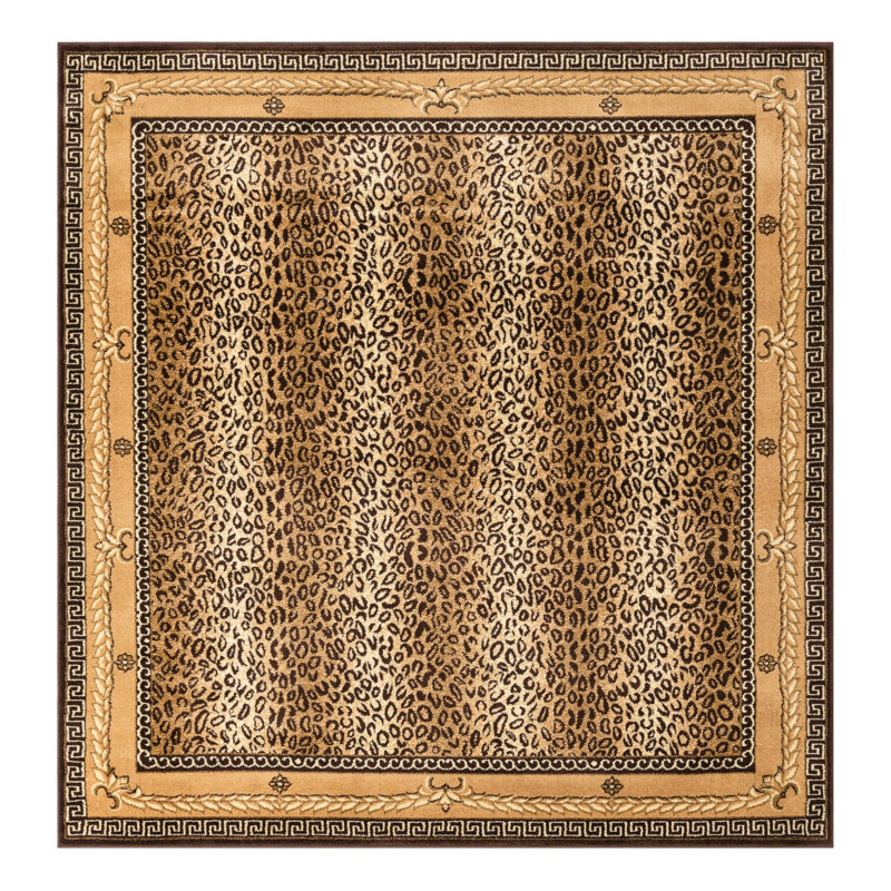 Animal Print Indoor Rug, Square 7'10"