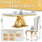 70.08" Rectangular Faux Marble Top Pedestal Dining Set-110982547-110982544