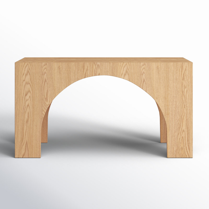 Metinaro 54'' Solid Wood Console Table, Oak/Natural Oak